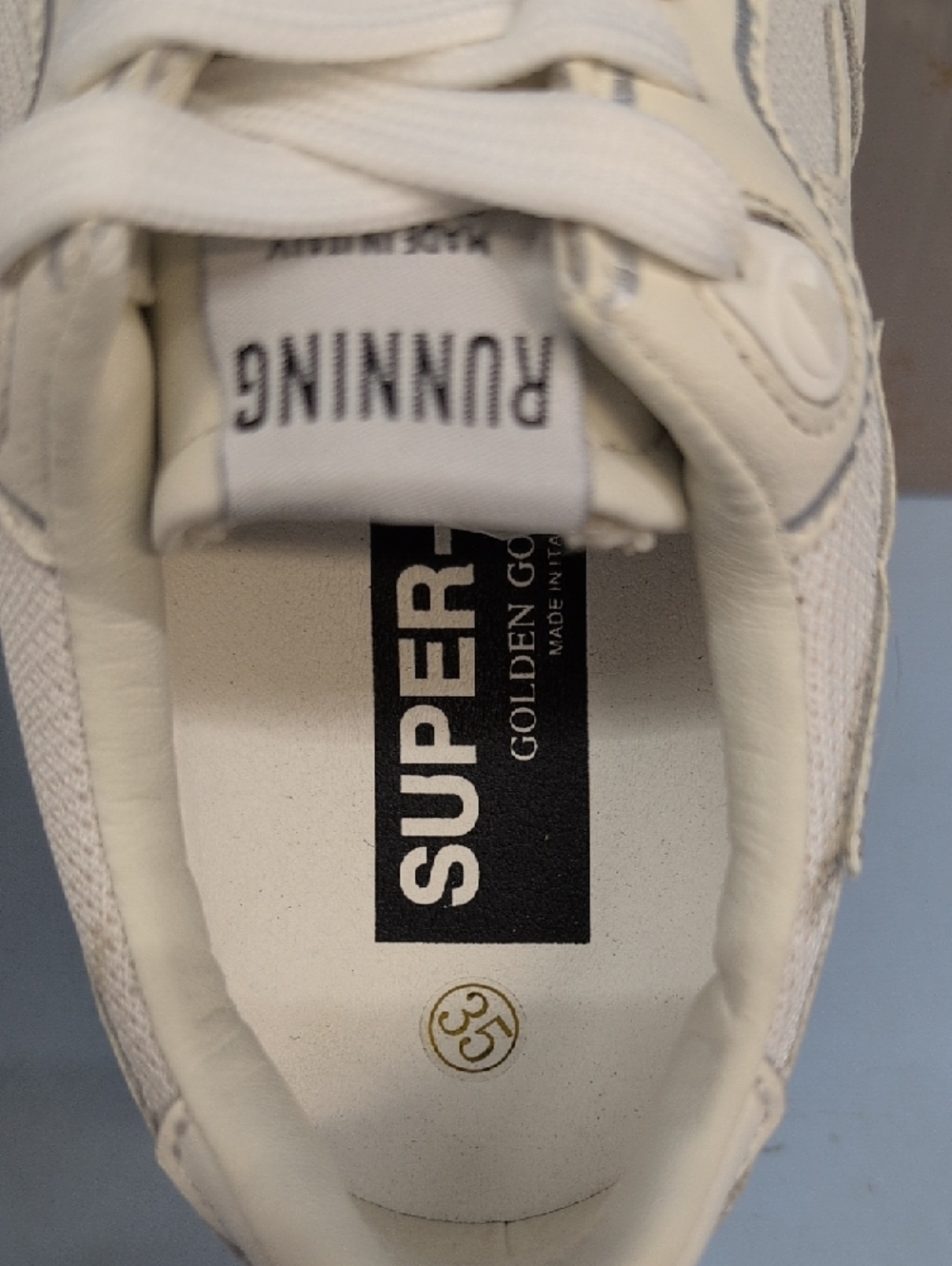 Golden Goose Superstar Platform Men's Running Sneakers Size 35 Optic White - Picture 8 of 12